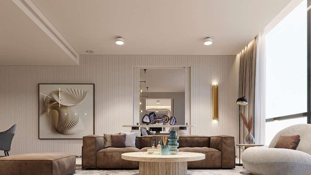Joudyan Red Sea Mall Jeddah By Elaf Bilik gambar A living room with a large mirror